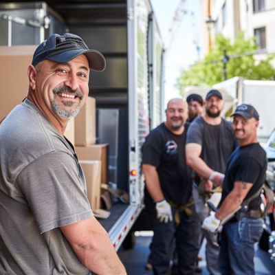 Professionnel dans le gros débarras en France