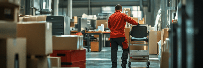 Locaux commerciaux en cours de débarras 
