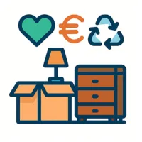Tri et valorisation des objets avant un débarras de maison : don, revente, recyclage