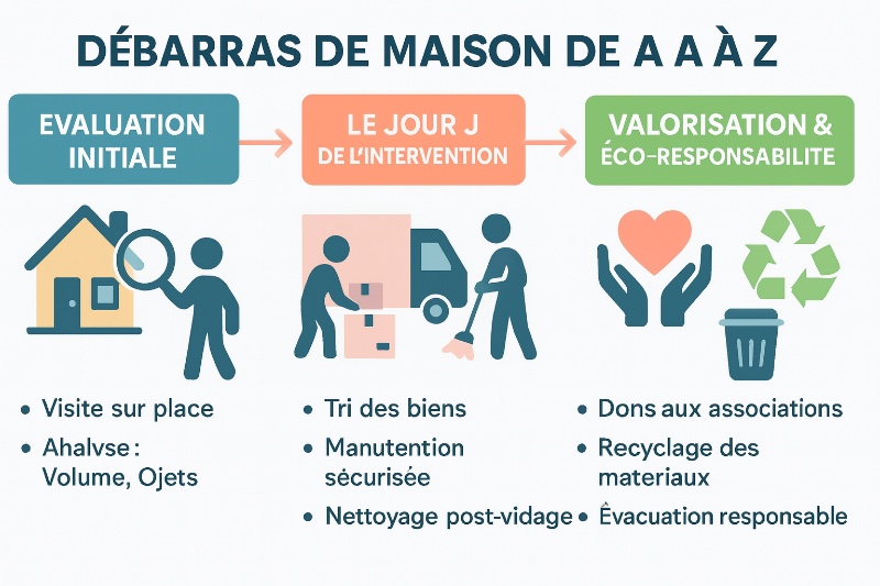 Étapes d'un débarras de maison